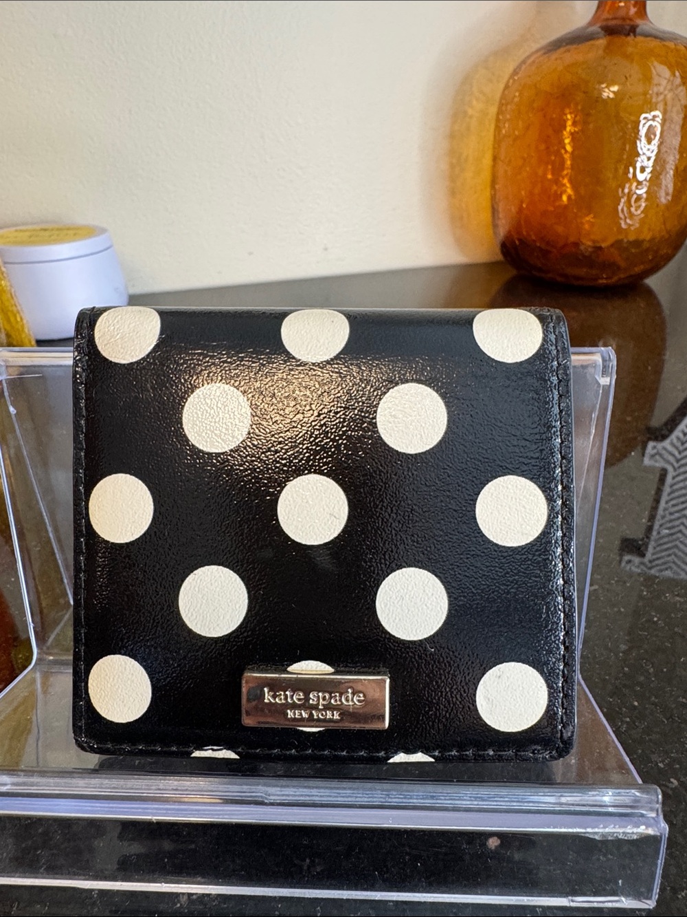 kate spade Black & White Polka Dot Kids Wallet